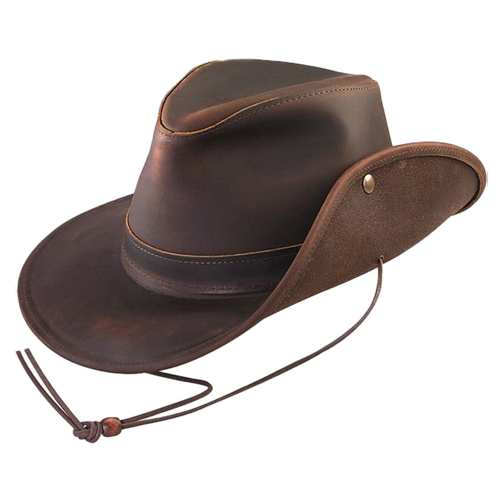 Henschel | Aussie Leather Safari Hat | Hats Unlimited