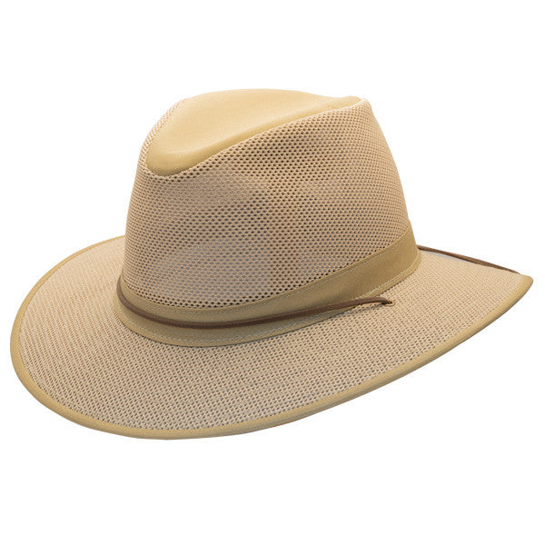 DPC Outdoor Large Supplex Mesh Safari Hat in Khaki
