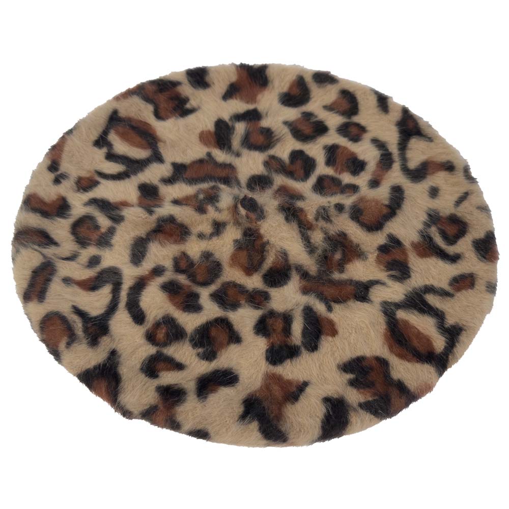 Jeanne Simmons - Angora Cheetah Beret