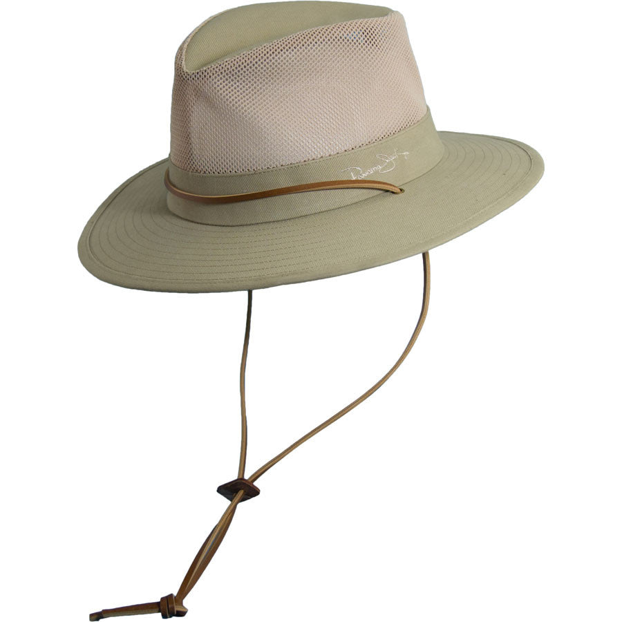 Panama Jack Nylon Mesh Safari Hat - Lightweight, UPF (SPF) 50+ Sun  Protection, 2 1/2 Big Brim, Chin Strap (Charcoal, Large)