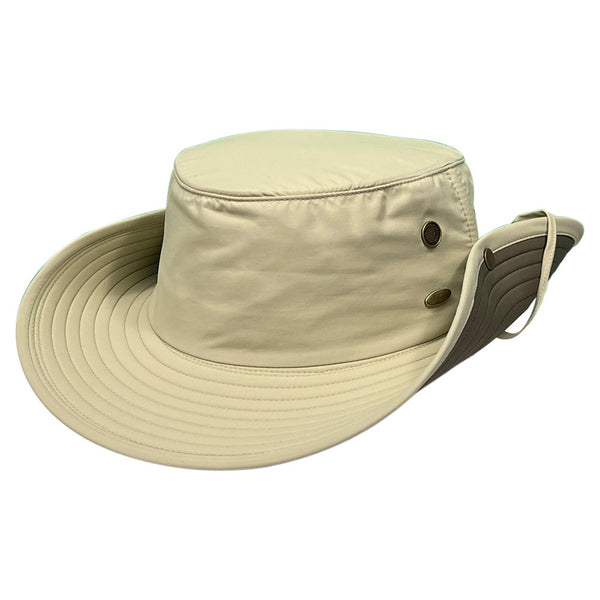 Henschel Bucket Hat Canvas Wide top Brim Grommet Khaki Medium Made in USA