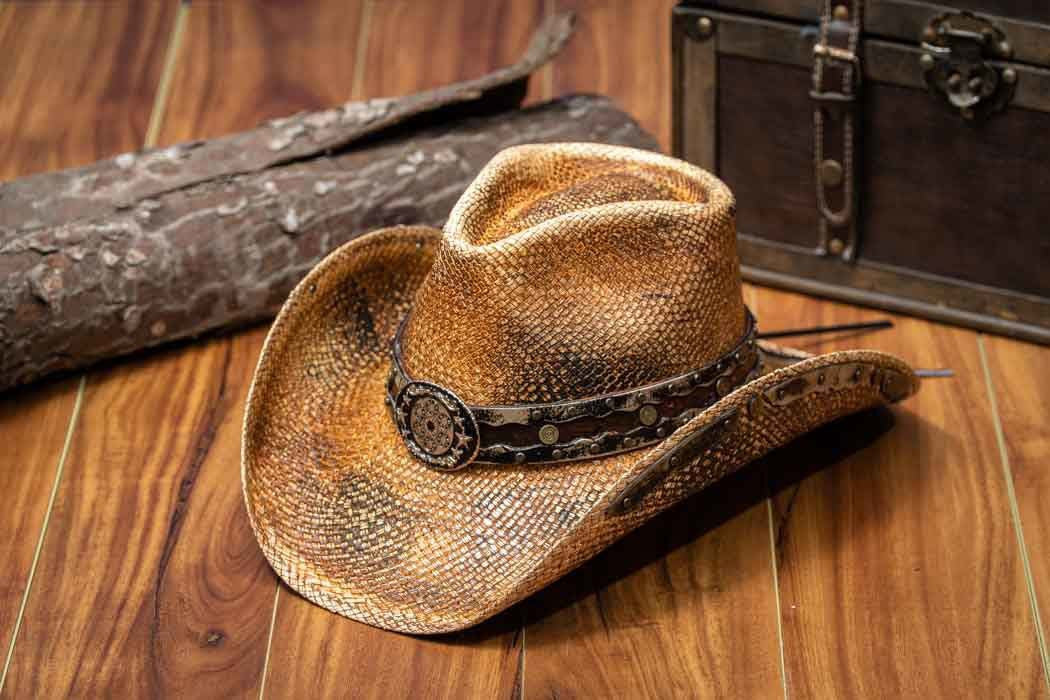 Stampede Hats | Bullets Genuine Panama Straw Cowboy Hat | Hats Unlimited Tea / XL unisex